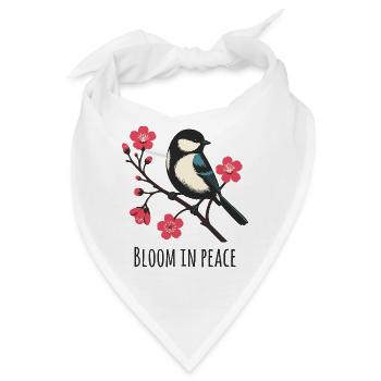 Blühe in Frieden - Bandana - Weiß - Vorne