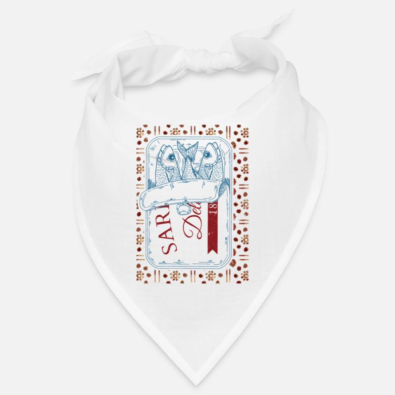 Vintage Trendy Sardines Visual Bandana