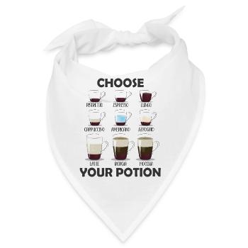 Wählen Sie Ihren Potion Coffee Lover - Bandana - Weiß - Vorne
