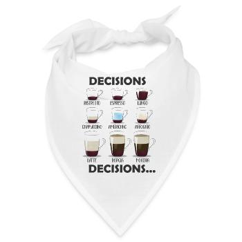 Entscheidungen Entscheidungen Kaffeeauswahl - Bandana - Weiß - Vorne