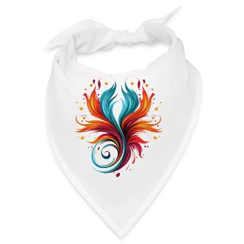 Farbwirbel - Bandana - Weiß - Vorne