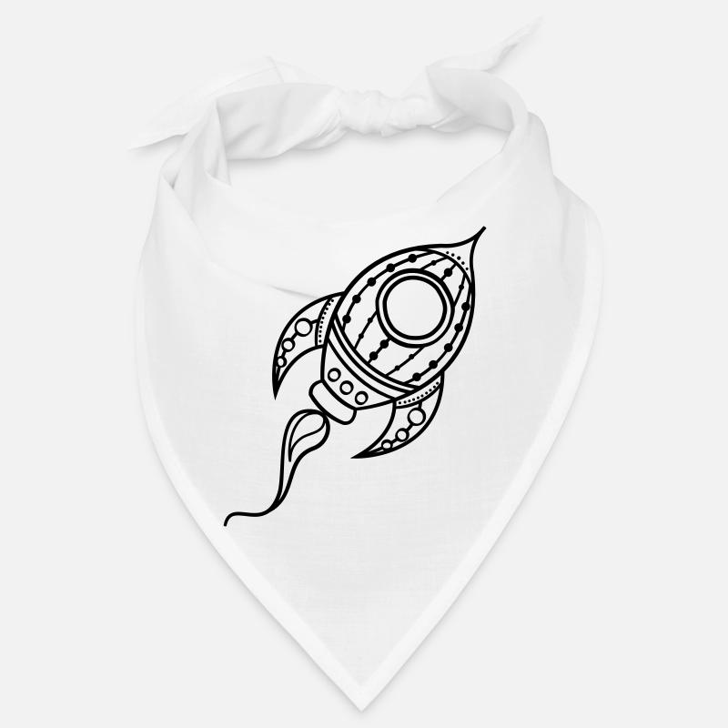 Rocket Ship Doodle Space Travel Bandana