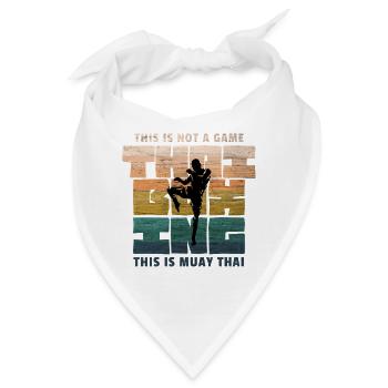 Thaiboxen, Thaiboxing, Thaiboxer - Bandana - Weiß - Vorne