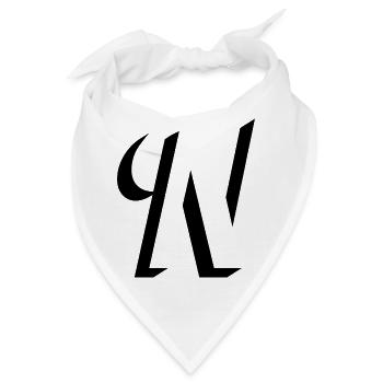 Letter N, Name, der Buchstabe N - Bandana - Weiß - Vorne