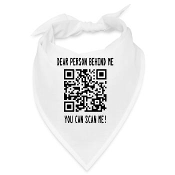 Scanne mich QR Code für Motivation - Bandana - Weiß - Vorne