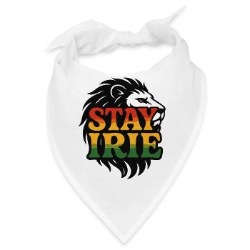 Stay Irie Reggae Lion Rasta Vibes Jamaica - Bandana - Weiß - Vorne