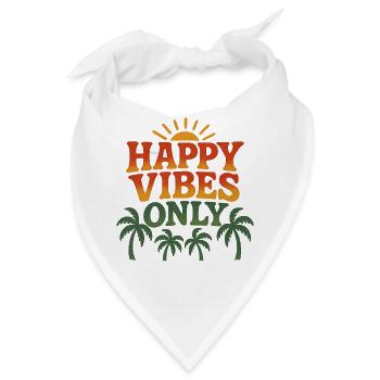 Positive Energy Happy Vibes Sunshine Palm - Bandana - Weiß - Vorne