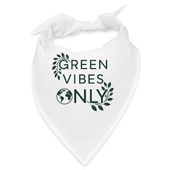 Eco Friendly Green Vibes Only Earth Love - Bandana - Weiß - Vorne