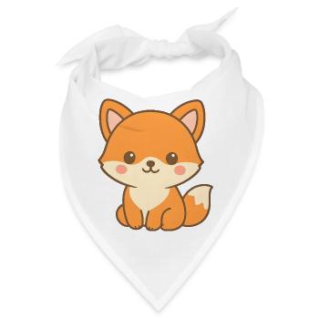 Niedliches Fuchs Motiv - Bandana - Weiß - Vorne