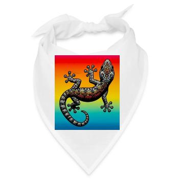 Gecko - Bandana - Weiß - Vorne