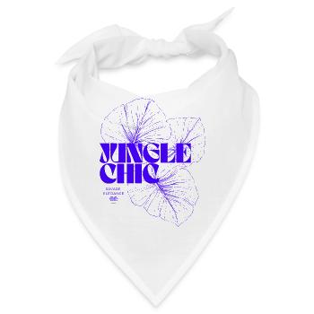 Lebendiges botanisches Monstera-Blatt-Design - Bandana - Weiß - Vorne