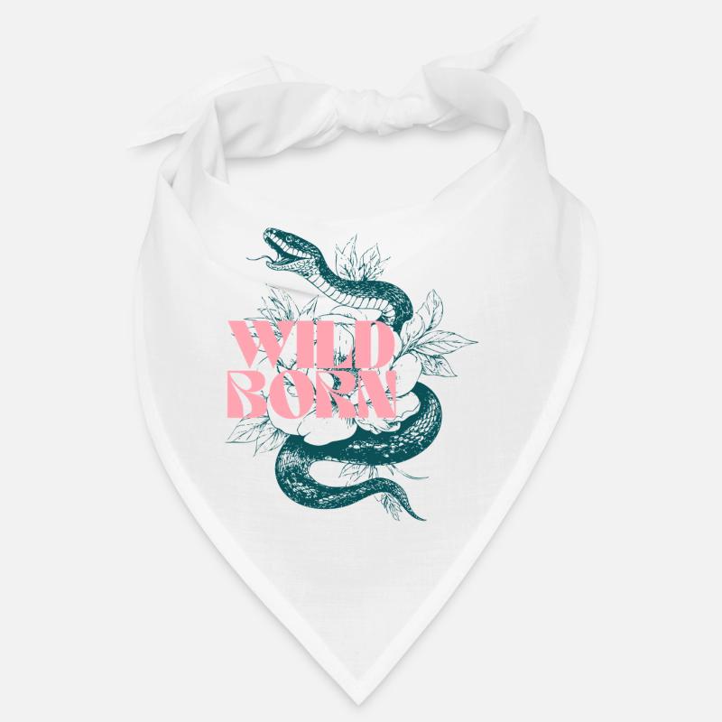 Wild geborene Schlange und Blatt Design Bandana
