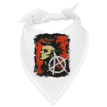 Punkrock Mädchen - Bandana - Weiß - Vorne