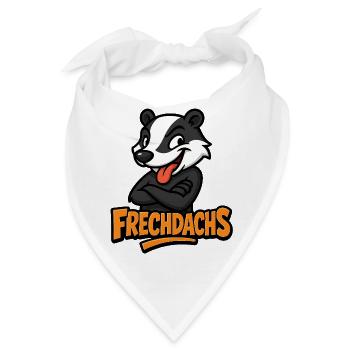 Frechdachs Cartoon Badger Motiv - Bandana - Weiß - Vorne