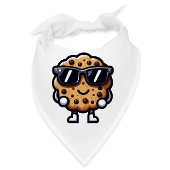 Cookie Chic Dunkle Brille - Bandana - Weiß - Vorne
