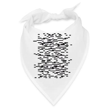 Glitch Stripe Abstrakte Nacht - Bandana - Weiß - Vorne