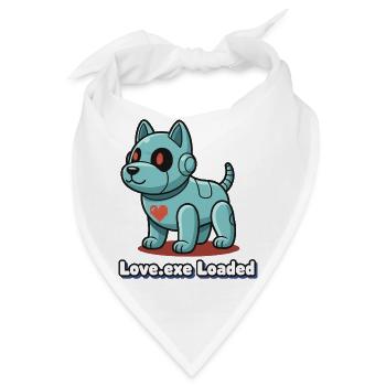 Love.exe Hund Pixel Robo - Bandana - Weiß - Vorne