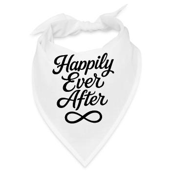 Hochzeit Junggesellenabschied "Glücklich bis ans Ende ihrer Tage" - Bandana - Weiß - Vorne