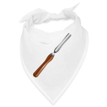 Drechselwerkzeug – Holzhandwerk & Präzision - Bandana - Weiß - Vorne