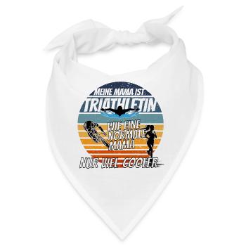 Meine Mama ist Triathletin - wie cool - Bandana - Weiß - Vorne