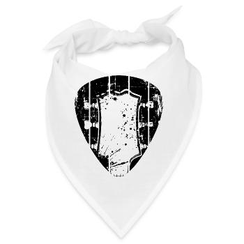 Gitarre retro Plektrum - Bandana - Weiß - Vorne