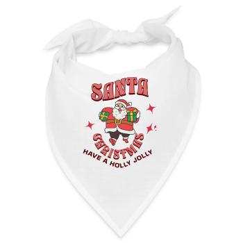 Santa Geschenke Cartoon Weihnachtsszene - Bandana - Weiß - Vorne
