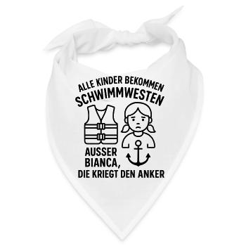 alle kinder witze bianca anker - Bandana - Weiß - Vorne