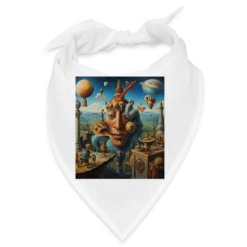 Surreale Maskenwelt - Bandana - Weiß - Vorne