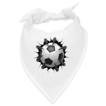 Fußball mit Krallen – Starkes Sportdesign - Bandana - Weiß - Vorne