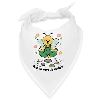 Bee Zen Meditation zurück in die Natur - Bandana - Weiß - Vorne