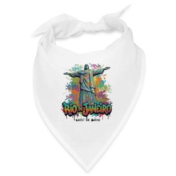 Christus der Erlöser - Wächter über Rio - Bandana - Weiß - Vorne