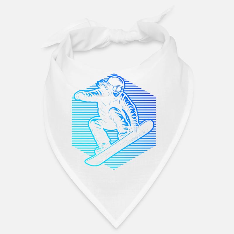 Neon Snowboarder Stripes Bandana