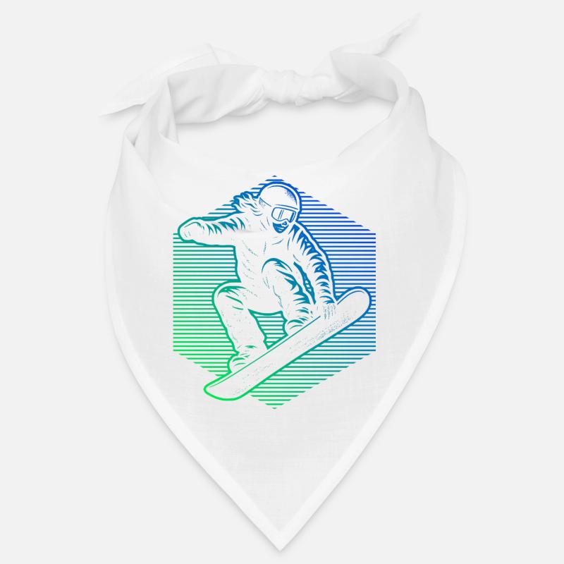 Snowboarders in neon gradient Bandana
