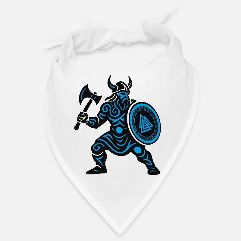 Viking Rune Warrior with Axe Bandana