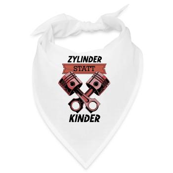 Pistonenherz mit Banner STATT - Bandana - Weiß - Vorne