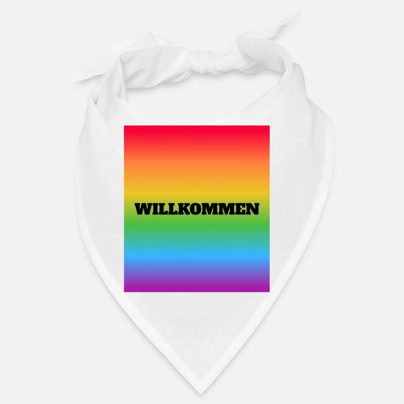 Willkommen Rainbow Welcome Bandana