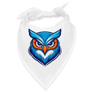Blue Owl Esports Maskottchen-Logo - Bandana - Weiß - Vorne