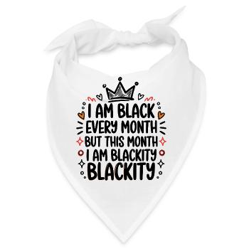 Ich bin jeden Monat Schwarz Schwarze Schwarze Krone - Bandana - Weiß - Vorne