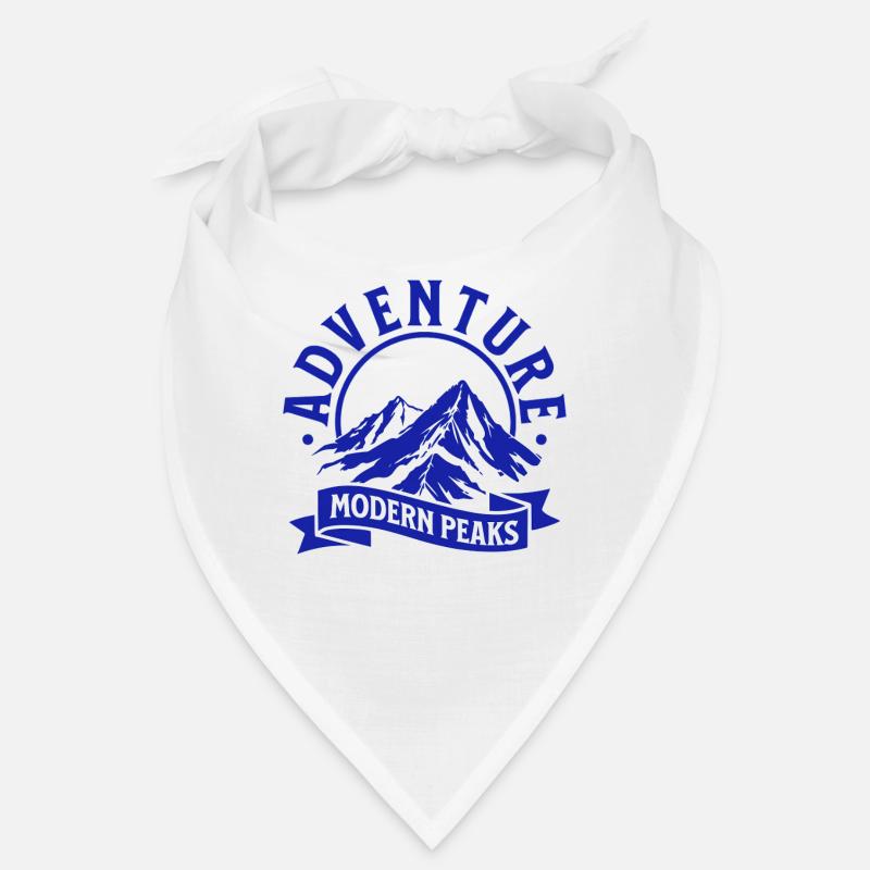 Modern Mountain Adventure Peaks Logo Bandana