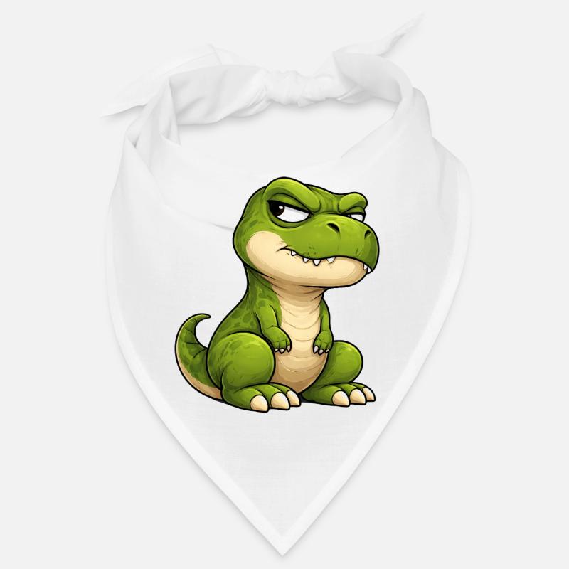 Mürrischer T-Rex Cartoon skeptischer Blick  Bandana