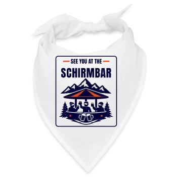 See you at the Schirmbar - Bandana - Weiß - Vorne
