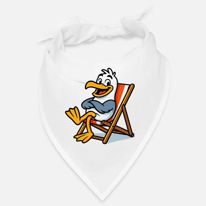 Lounge seagull on the beach Bandana