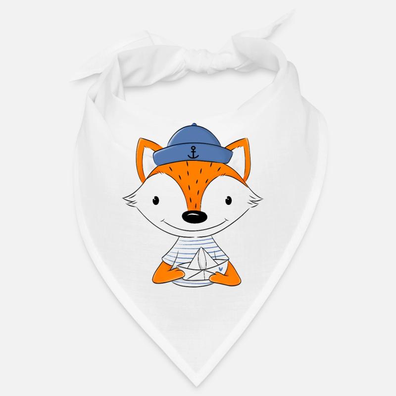 Matrosen Fuchs mit Papierboot Bandana