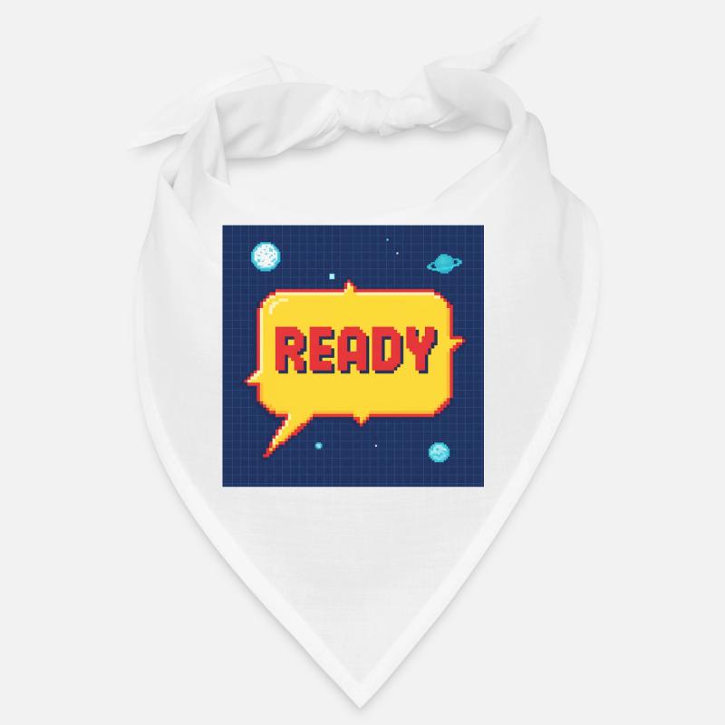 Ready Pixel-Sprechblase im Weltraum Bandana