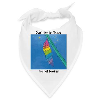 Gut so, wie ich bin!  - Bandana - Weiß - Vorne