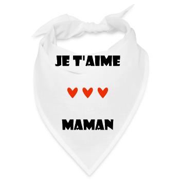 ICH LIEBE DICH, MAMA. ICH LIEBE MAMA. MAMA LIEBTE ES. MAMA - Bandana - Weiß - Vorne