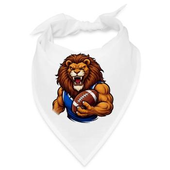Löwe Football Maskottchen - Bandana - Weiß - Vorne