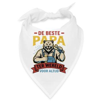 Beste Papa, Leuk Vaderdag Shirt of Hoodie - Bandana - Weiß - Vorne