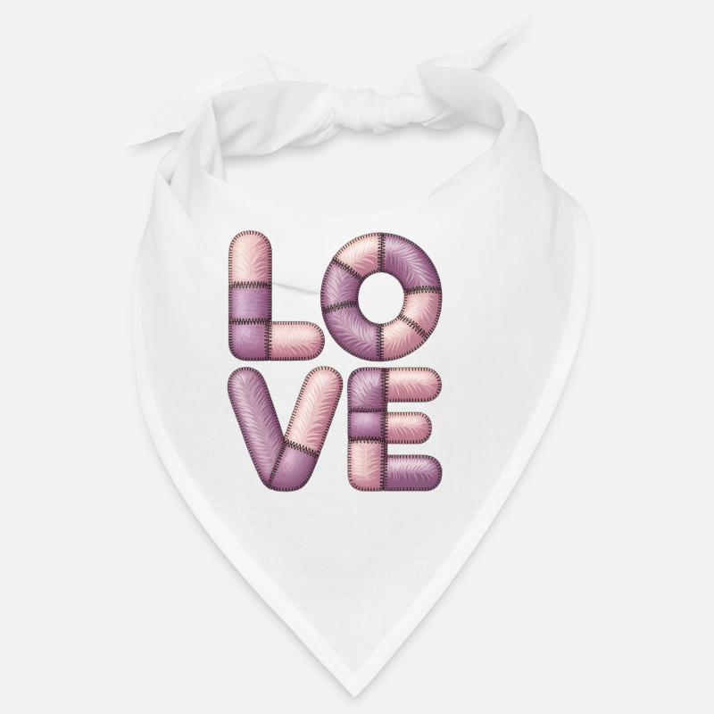 Sweet Patchwork Love for Girls & Teens Bandana