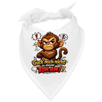 Guck mich nicht in diesem Ton an Äffchen - Bandana - Weiß - Vorne